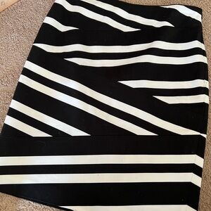 White House Black Market Diagonal Striped Mini Skirt